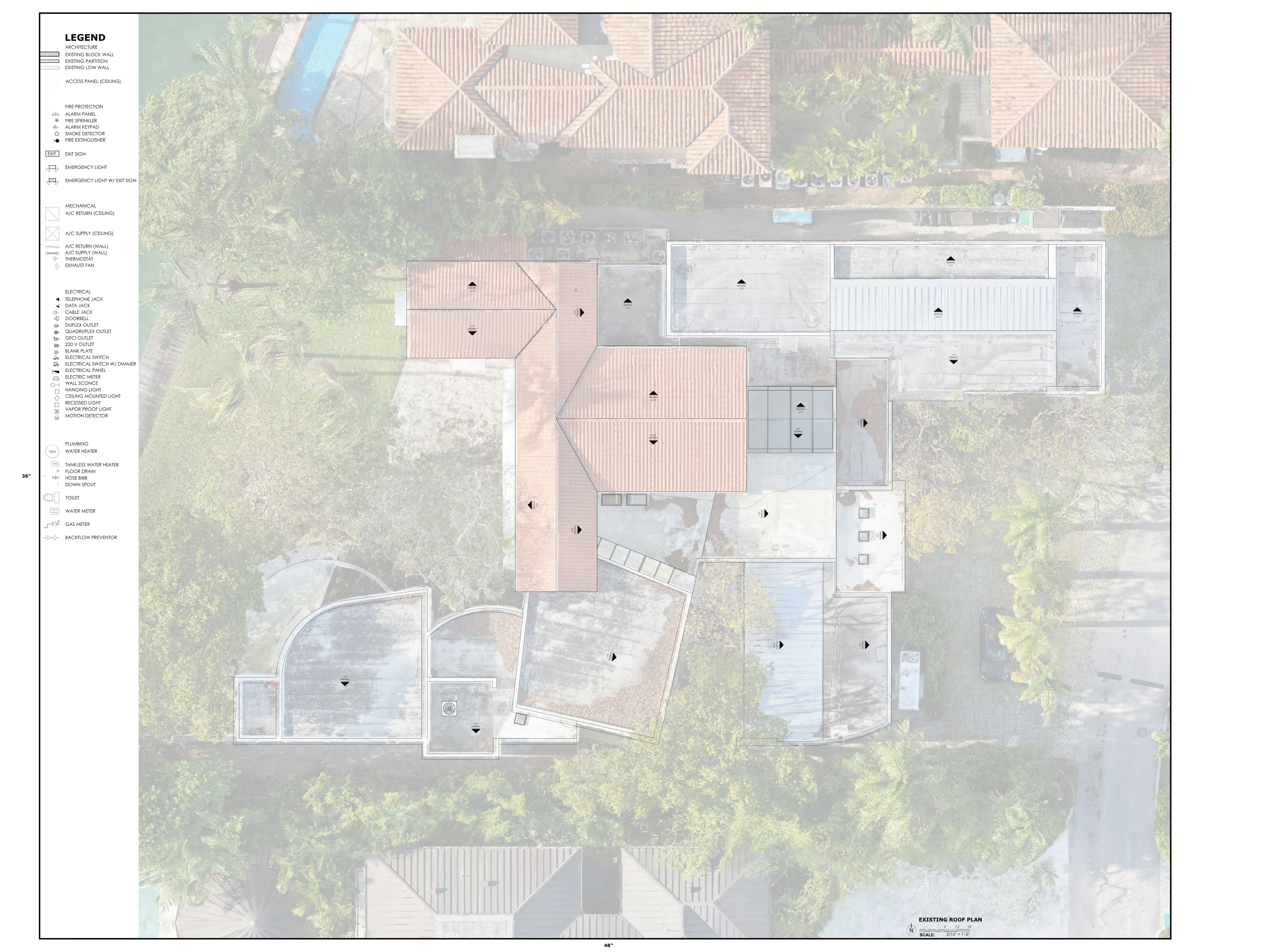 LiDAR scan station plan — Key Biscayne residential survey showing scanner positions