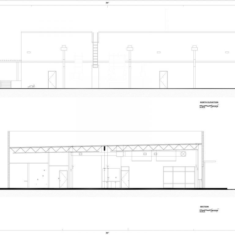 Restaurant, Houston, Texas. Exterior elevations and sections - Caldas Works as-built surveys