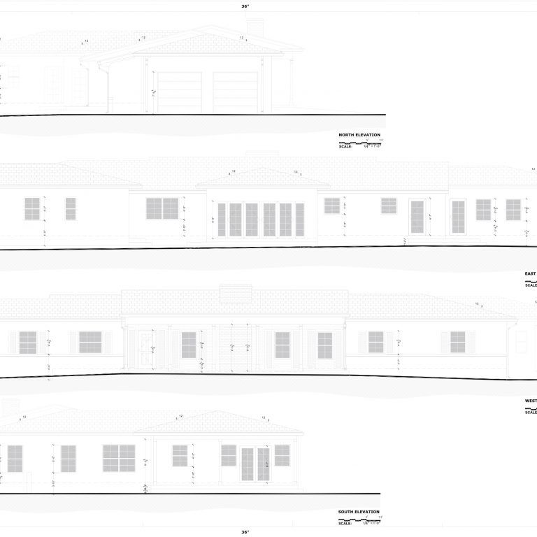 Private Residence floor plan & elevations in Coral Gables, FL - Caldas Works as-built