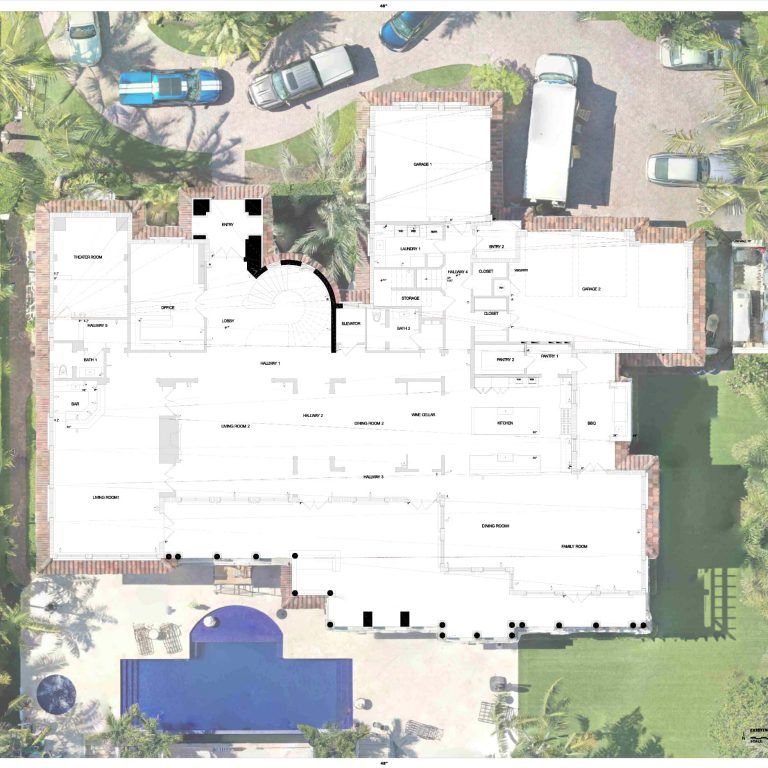 Boca Raton, FL private residence, point cloud - Caldas Works as-built