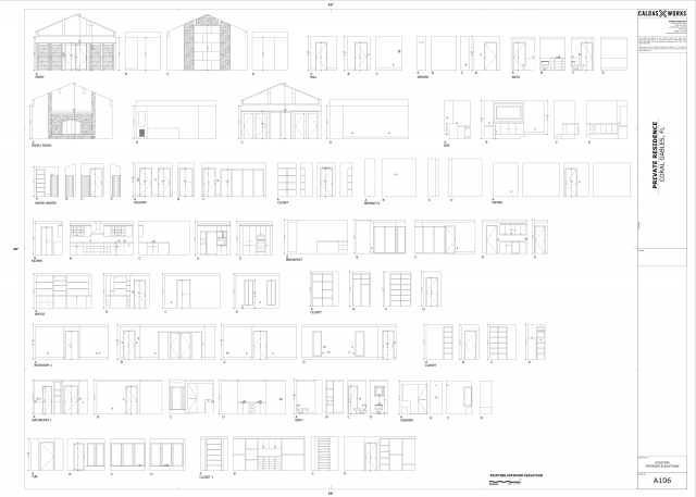 interior elevation drawings - Caldas Works as-built